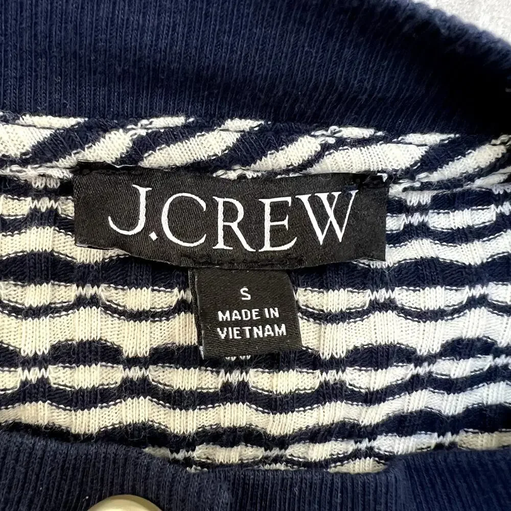 J. Crew Lady Jacket Cardigan Sweater Shrunken Jacquard Gold Buttons Sma